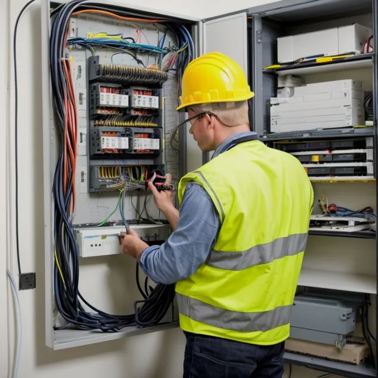 Instalación de canalizaciones y conductores en edificio comercial
